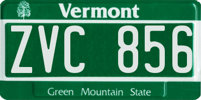 VT license plate ZVC856