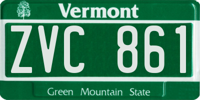 VT license plate ZVC861