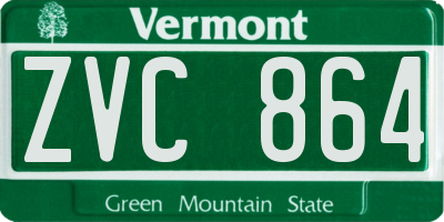 VT license plate ZVC864