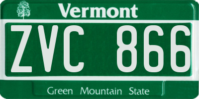 VT license plate ZVC866