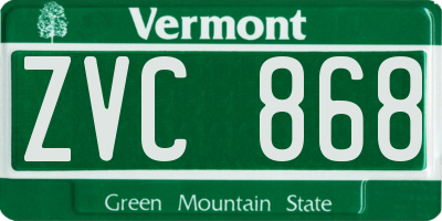 VT license plate ZVC868