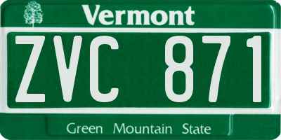 VT license plate ZVC871