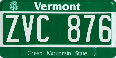 VT license plate ZVC876