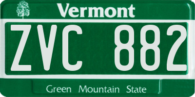 VT license plate ZVC882