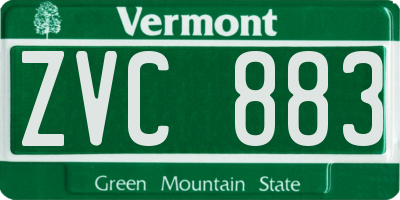 VT license plate ZVC883