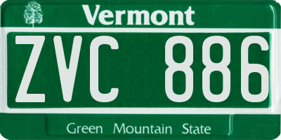 VT license plate ZVC886