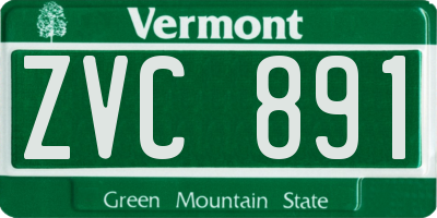 VT license plate ZVC891