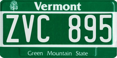 VT license plate ZVC895