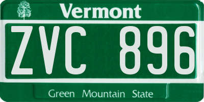 VT license plate ZVC896