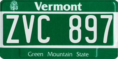 VT license plate ZVC897
