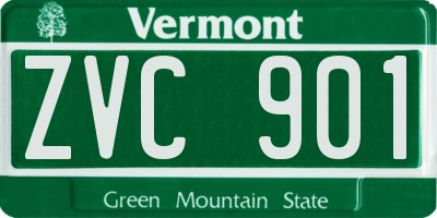 VT license plate ZVC901