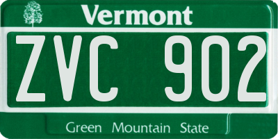 VT license plate ZVC902