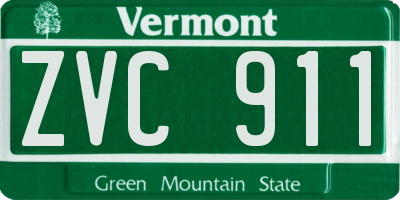 VT license plate ZVC911