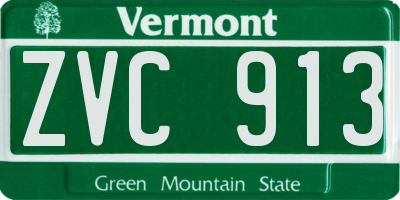 VT license plate ZVC913