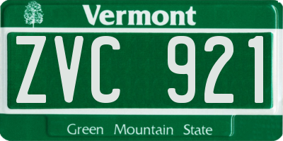 VT license plate ZVC921