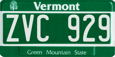 VT license plate ZVC929