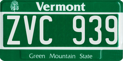 VT license plate ZVC939
