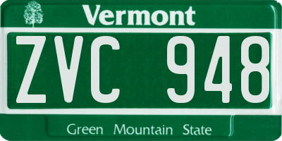 VT license plate ZVC948
