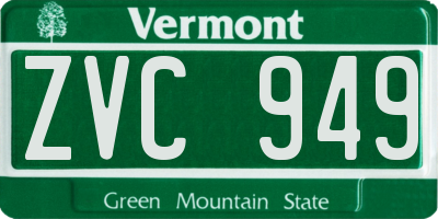 VT license plate ZVC949