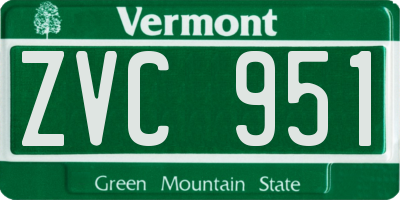 VT license plate ZVC951