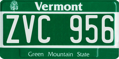 VT license plate ZVC956