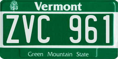 VT license plate ZVC961
