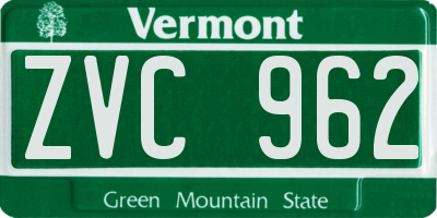 VT license plate ZVC962