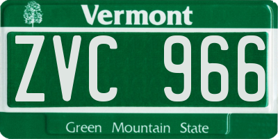 VT license plate ZVC966