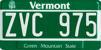 VT license plate ZVC975