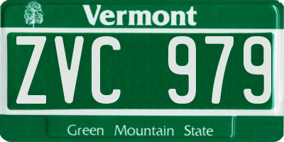 VT license plate ZVC979