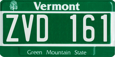 VT license plate ZVD161