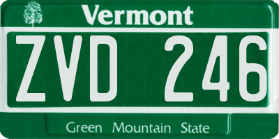 VT license plate ZVD246