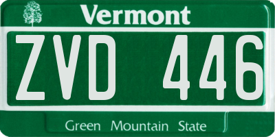 VT license plate ZVD446