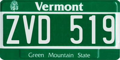 VT license plate ZVD519