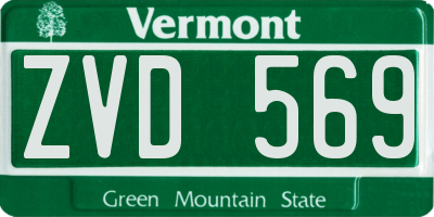 VT license plate ZVD569