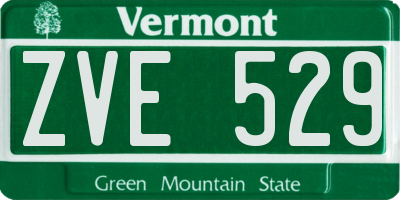 VT license plate ZVE529