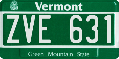 VT license plate ZVE631