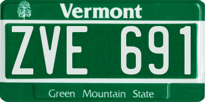 VT license plate ZVE691