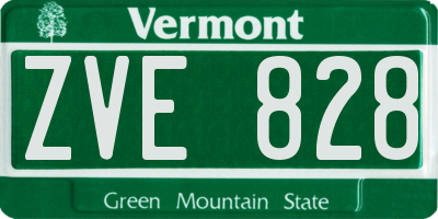 VT license plate ZVE828