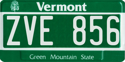 VT license plate ZVE856