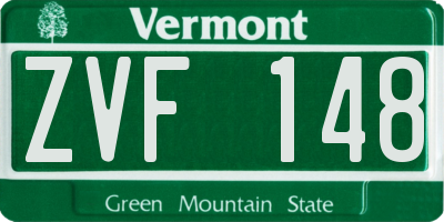 VT license plate ZVF148