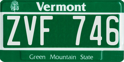 VT license plate ZVF746