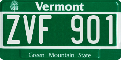 VT license plate ZVF901