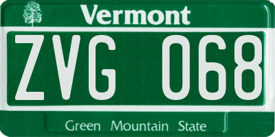 VT license plate ZVG068
