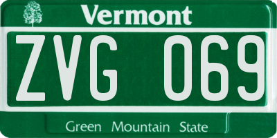 VT license plate ZVG069