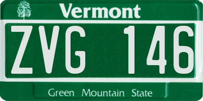 VT license plate ZVG146
