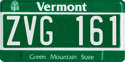 VT license plate ZVG161