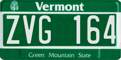 VT license plate ZVG164