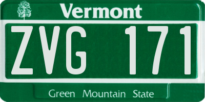 VT license plate ZVG171