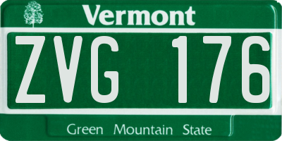 VT license plate ZVG176